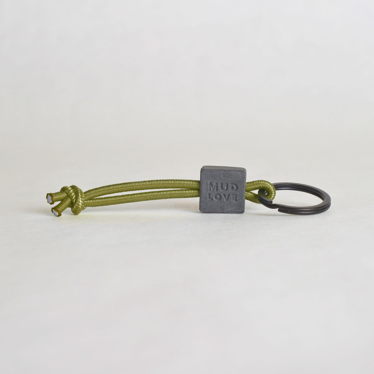 Tap-to-Phone Keychains on Active Bungee - Charcoal Clay Square