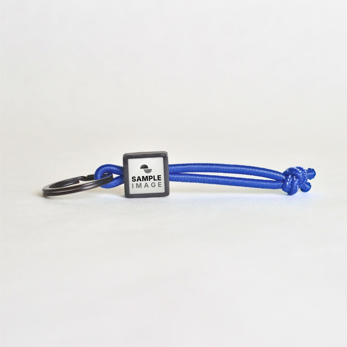 Tap-to-Phone Keychains on Active Bungee - Charcoal Clay Square
