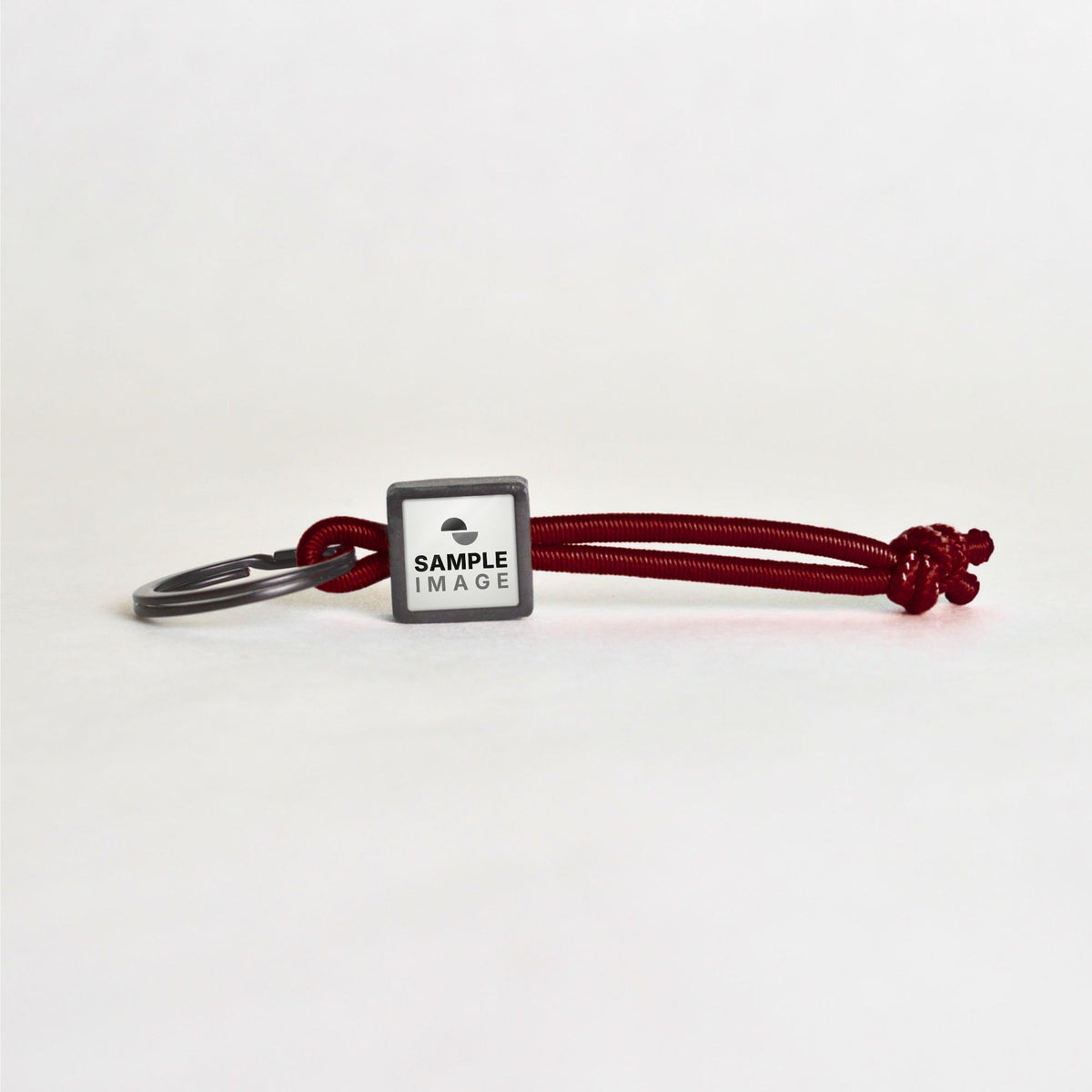 Tap-to-Phone Keychains on Active Bungee - Charcoal Clay Square