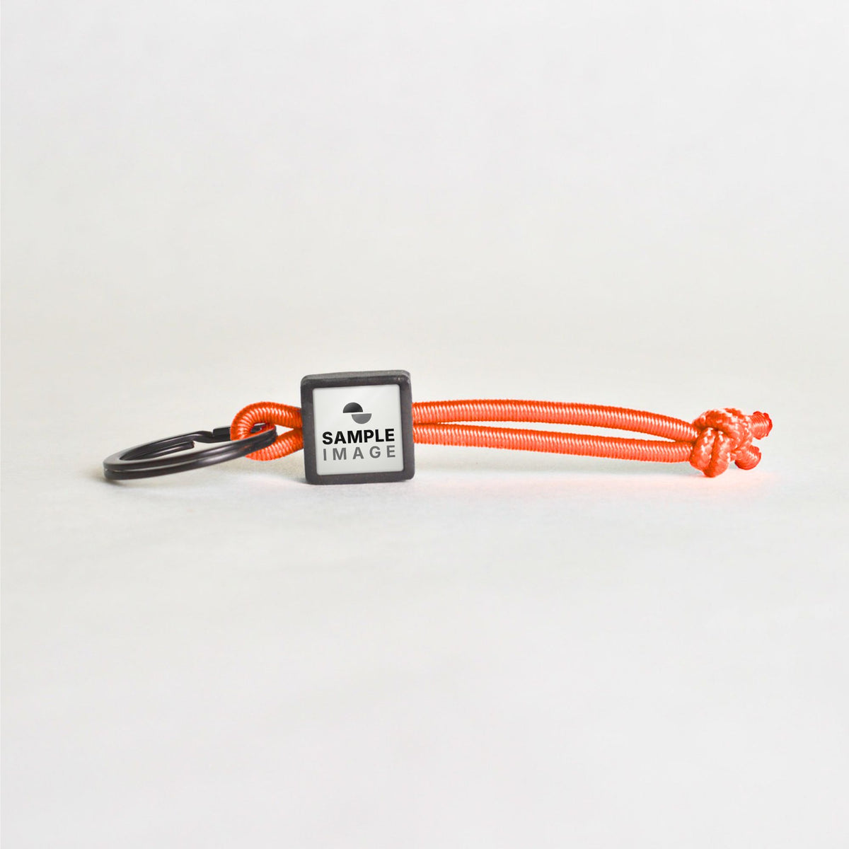 Tap-to-Phone Keychains on Active Bungee - Charcoal Clay Square