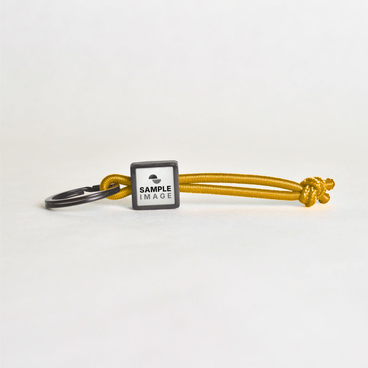 Tap-to-Phone Keychains on Active Bungee - Charcoal Clay Square