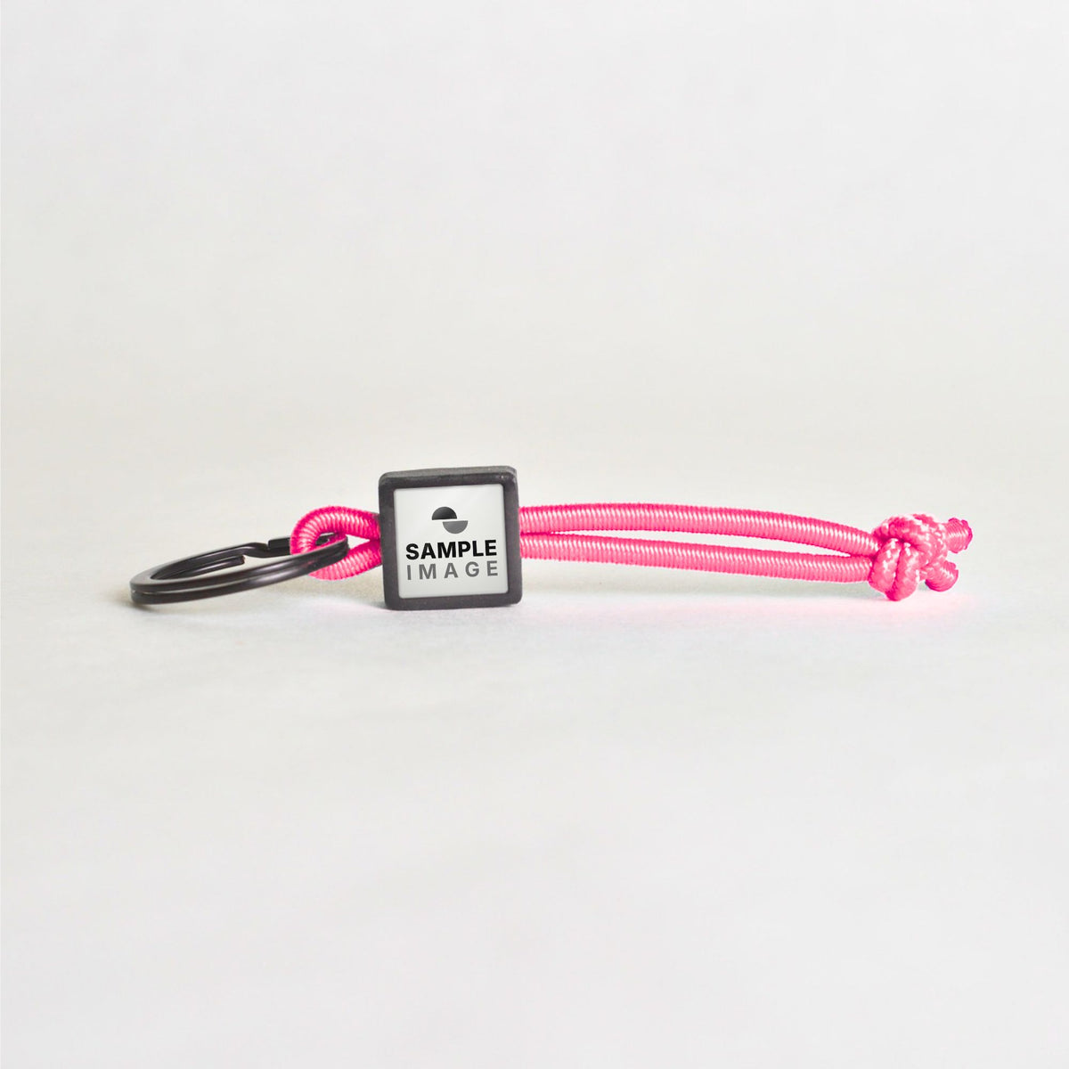 Tap-to-Phone Keychains on Active Bungee - Charcoal Clay Square