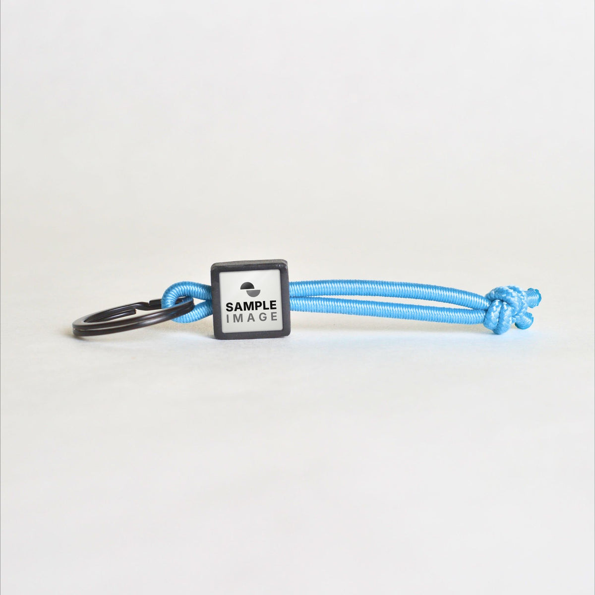 Tap-to-Phone Keychains on Active Bungee - Charcoal Clay Square