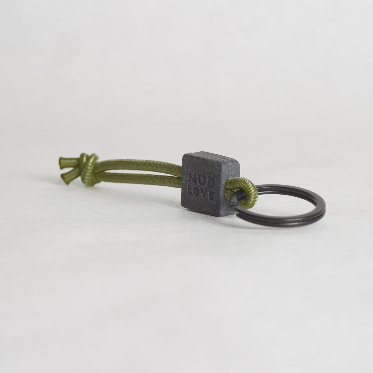 Tap-to-Phone Keychains on Active Bungee - Charcoal Clay Square