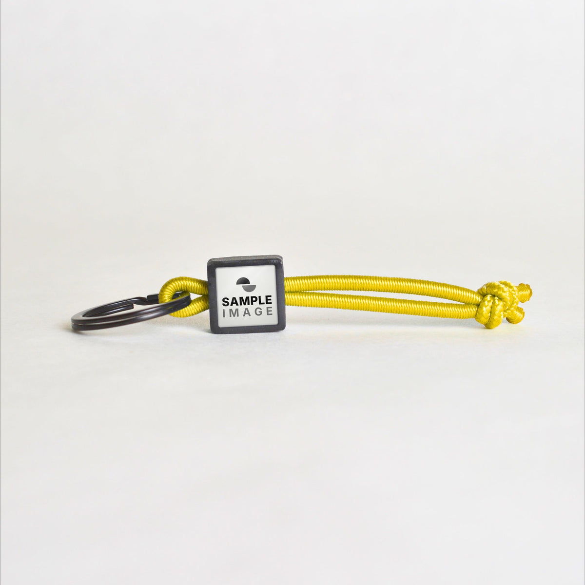 Tap-to-Phone Keychains on Active Bungee - Charcoal Clay Square