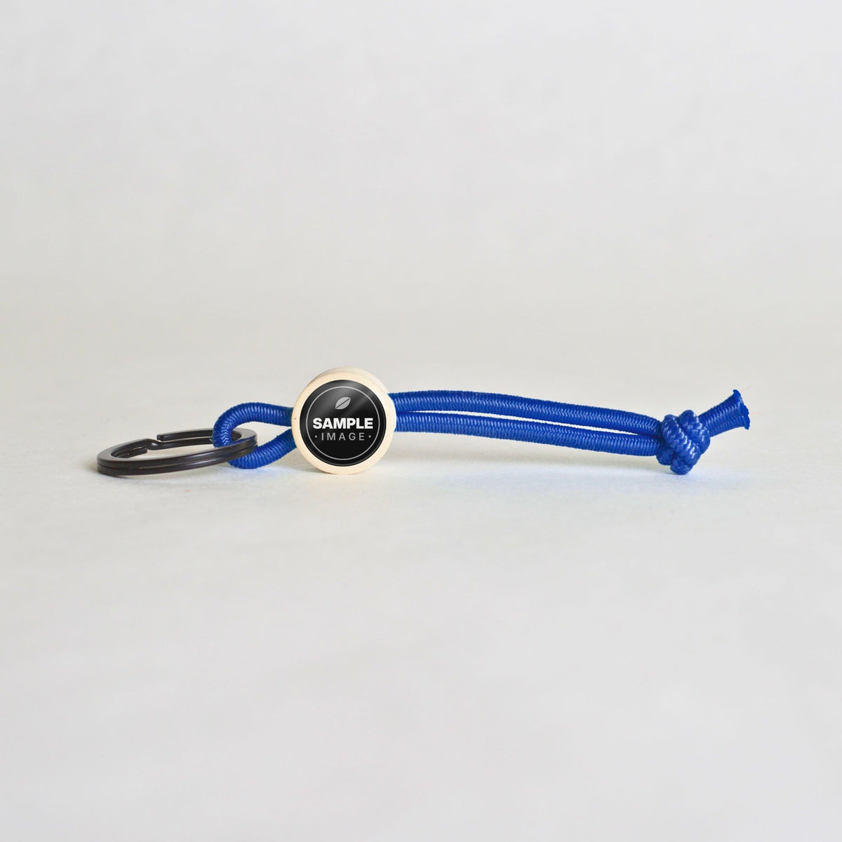 Tap-to-Phone Keychains on Active Bungee - Cream Clay Circle