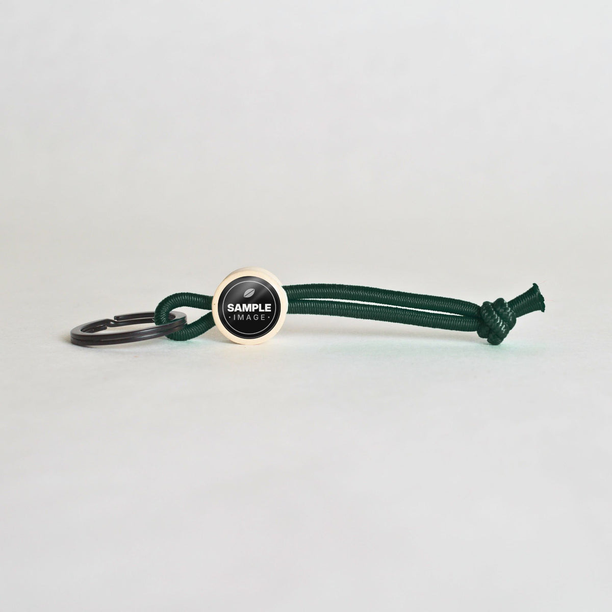 Tap-to-Phone Keychains on Active Bungee - Cream Clay Circle