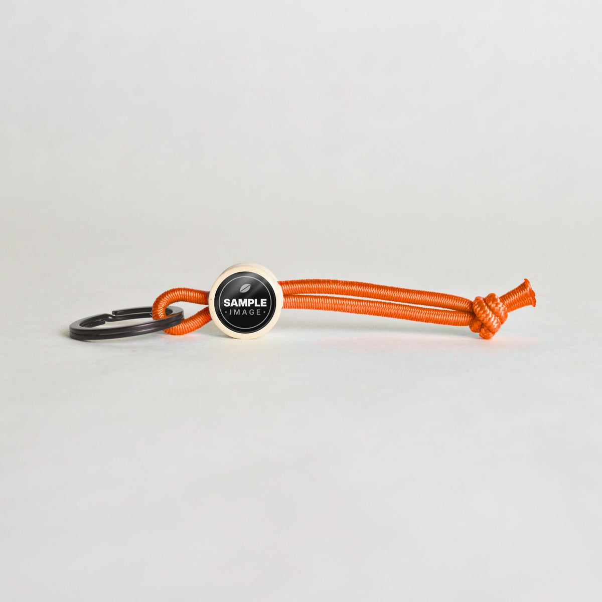 Tap-to-Phone Keychains on Active Bungee - Cream Clay Circle