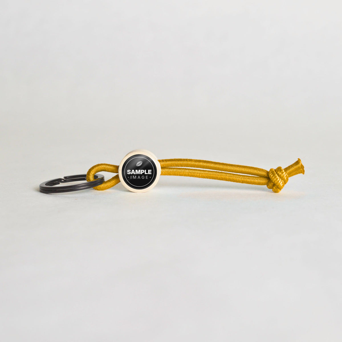 Tap-to-Phone Keychains on Active Bungee - Cream Clay Circle