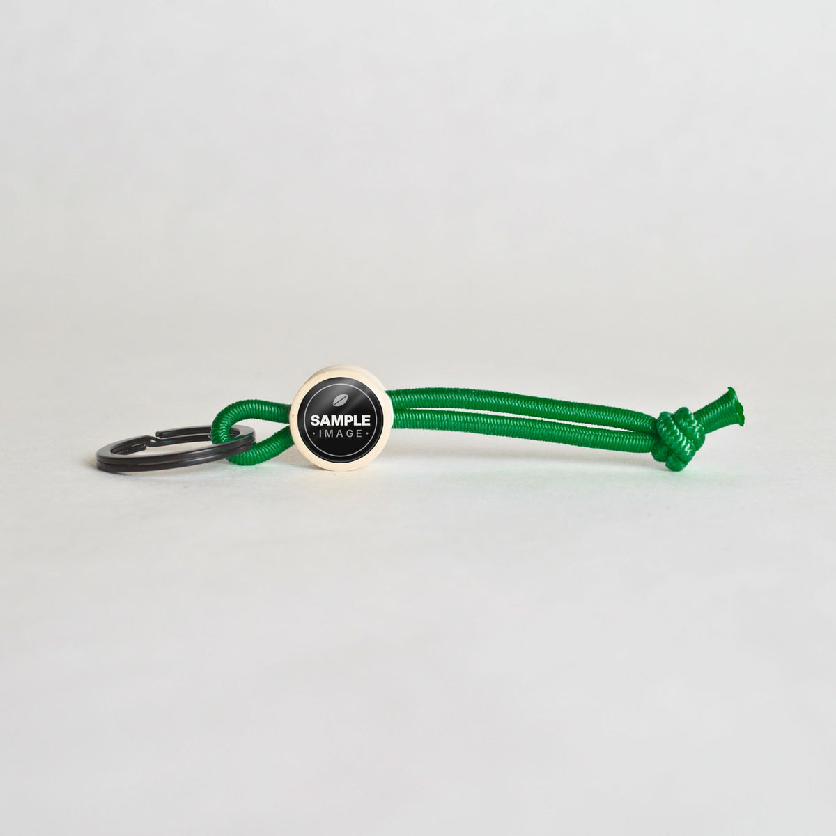 Tap-to-Phone Keychains on Active Bungee - Cream Clay Circle