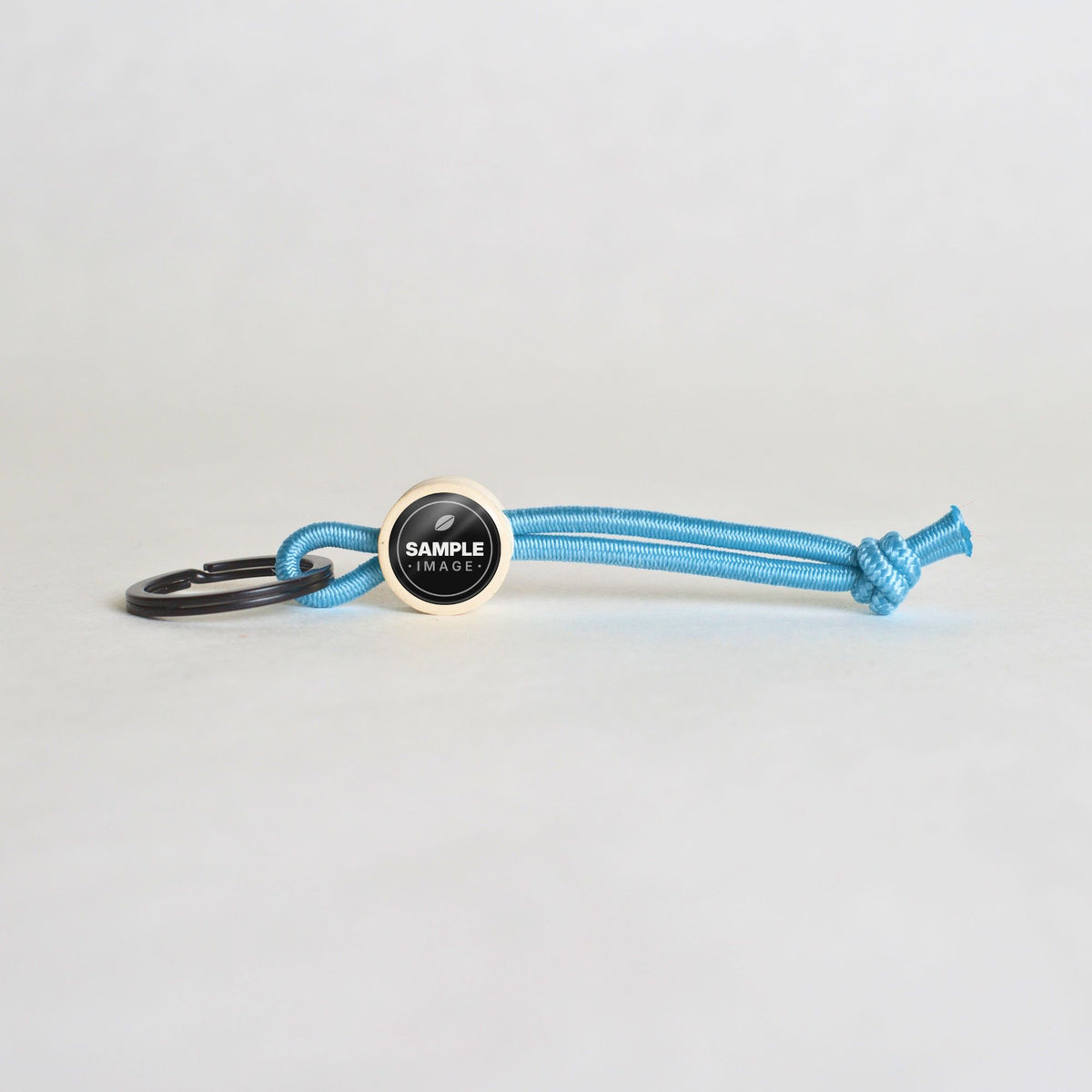 Tap-to-Phone Keychains on Active Bungee - Cream Clay Circle