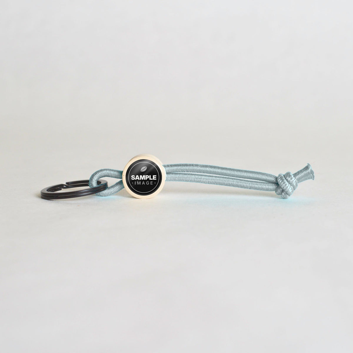 Tap-to-Phone Keychains on Active Bungee - Cream Clay Circle