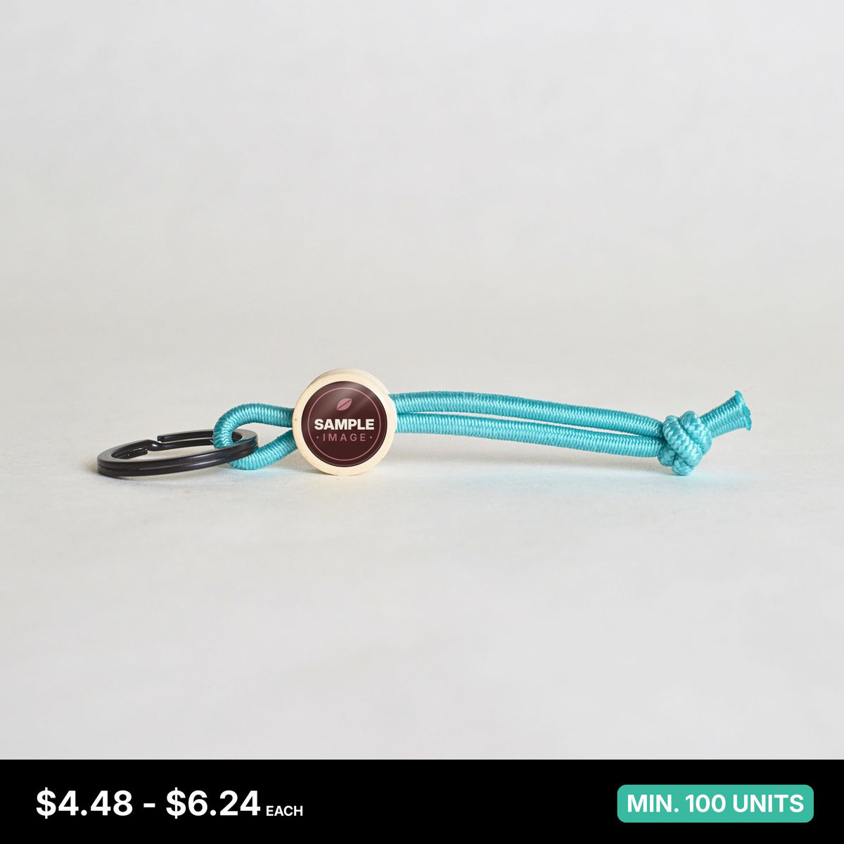 Tap-to-Phone Keychains on Active Bungee - Cream Clay Circle