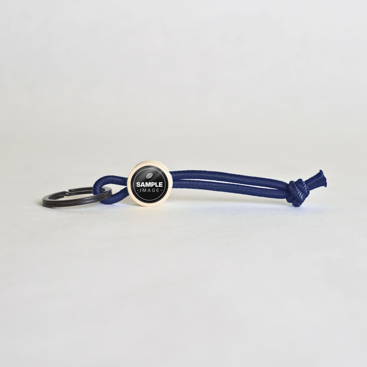 Tap-to-Phone Keychains on Active Bungee - Cream Clay Circle
