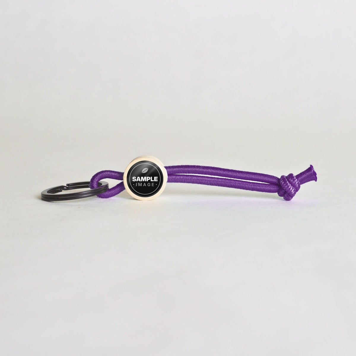 Tap-to-Phone Keychains on Active Bungee - Cream Clay Circle