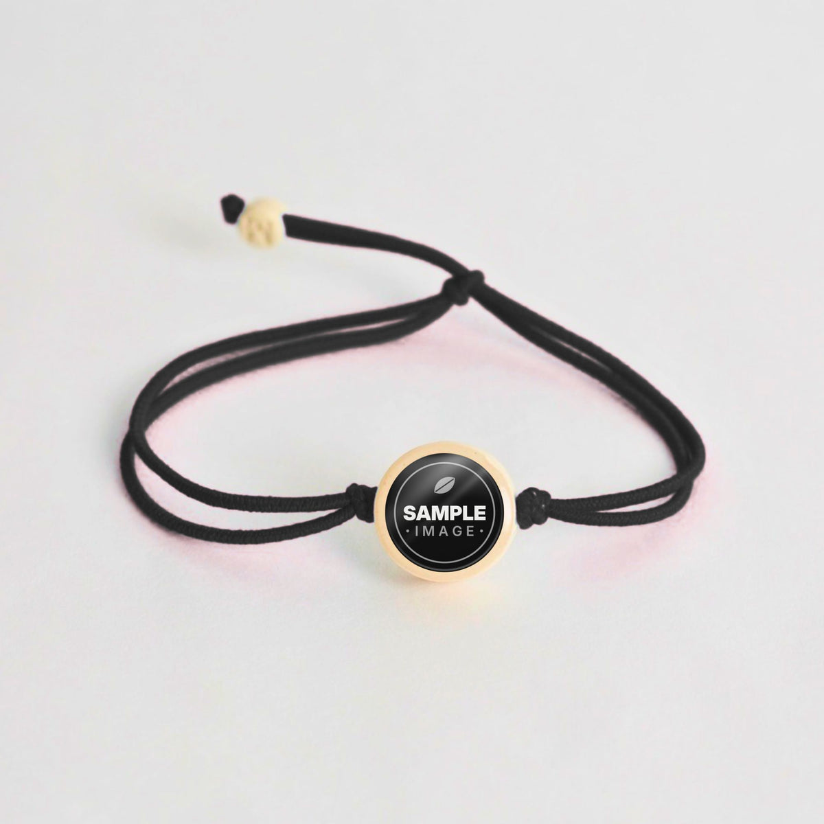 Tap-to-Phone Bracelets on Lite Bungee - Cream Clay Circle