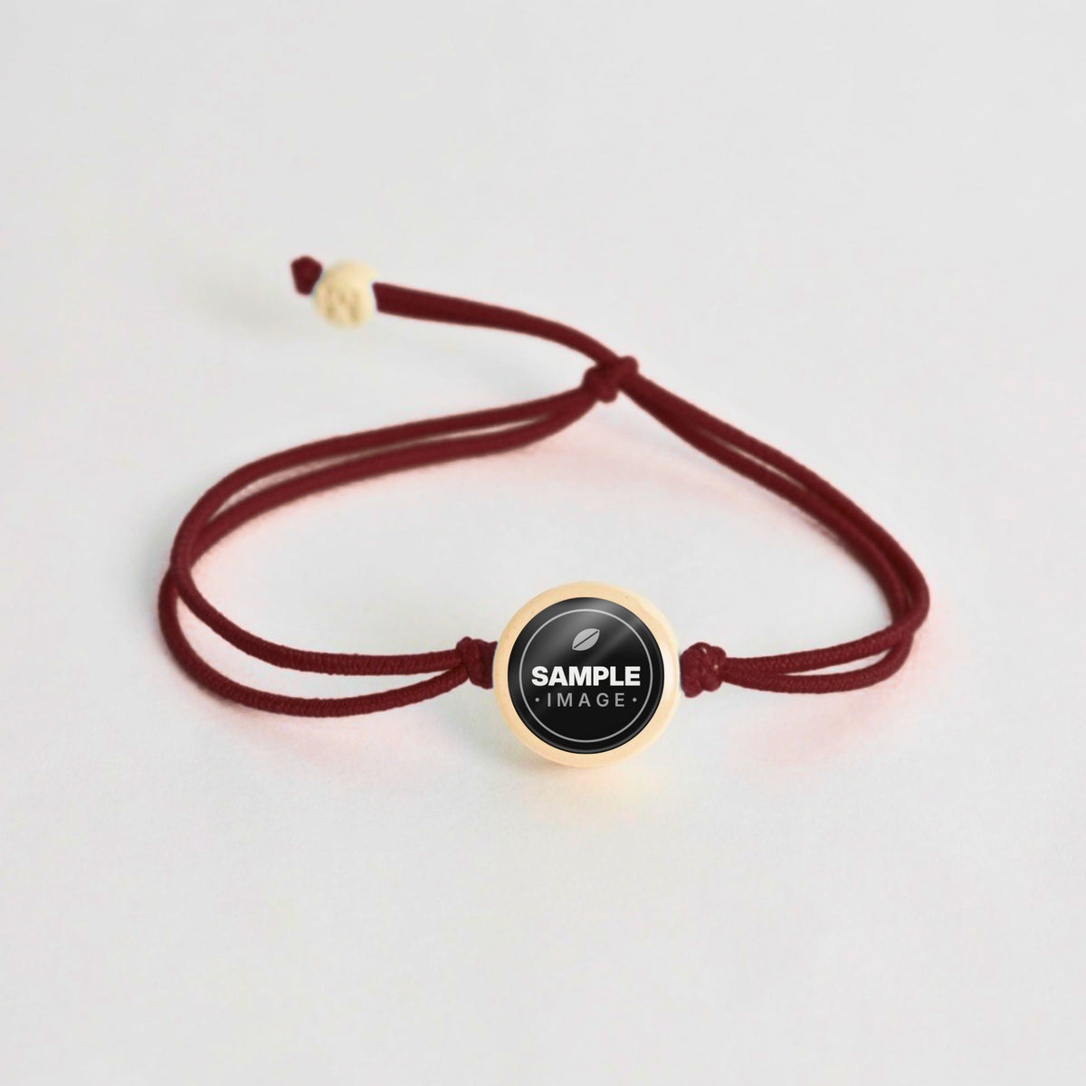 Tap-to-Phone Bracelets on Lite Bungee - Cream Clay Circle