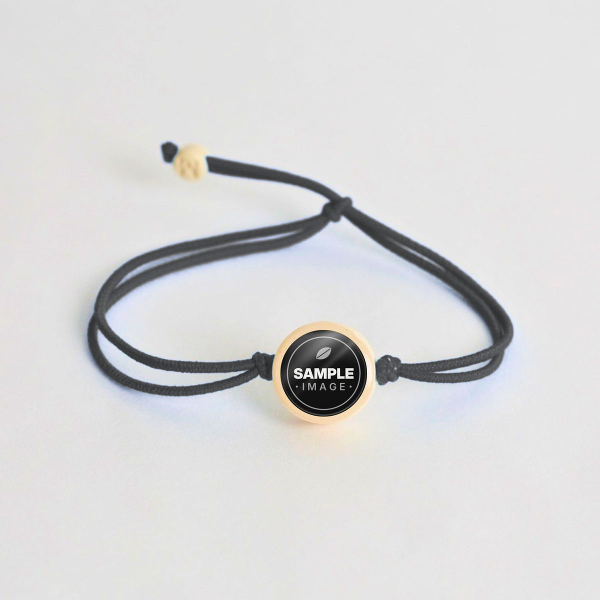 Tap-to-Phone Bracelets on Lite Bungee - Cream Clay Circle