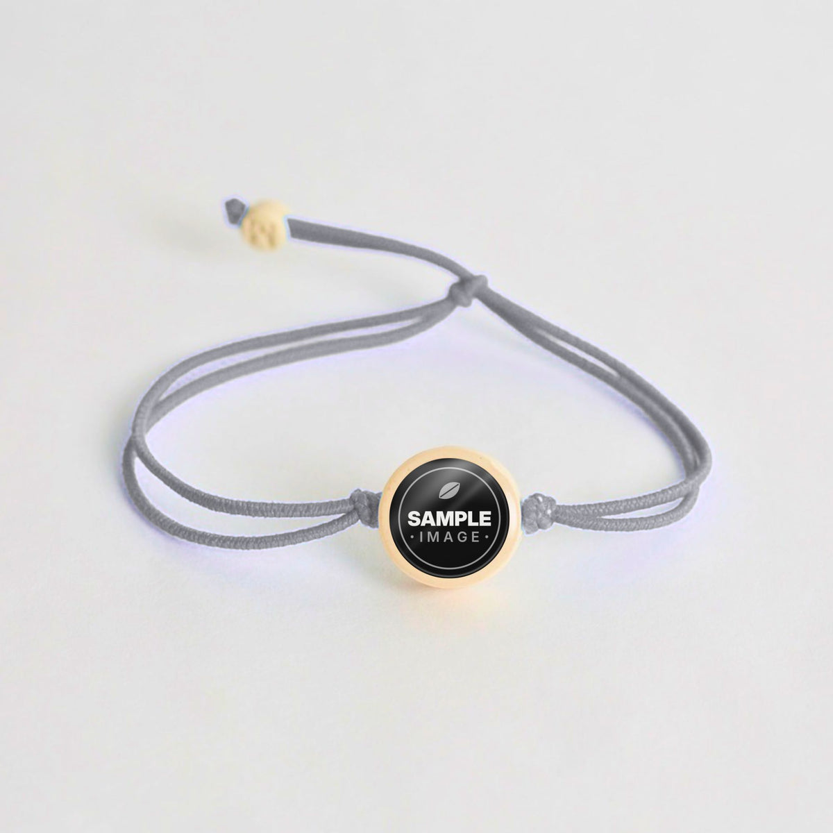 Tap-to-Phone Bracelets on Lite Bungee - Cream Clay Circle