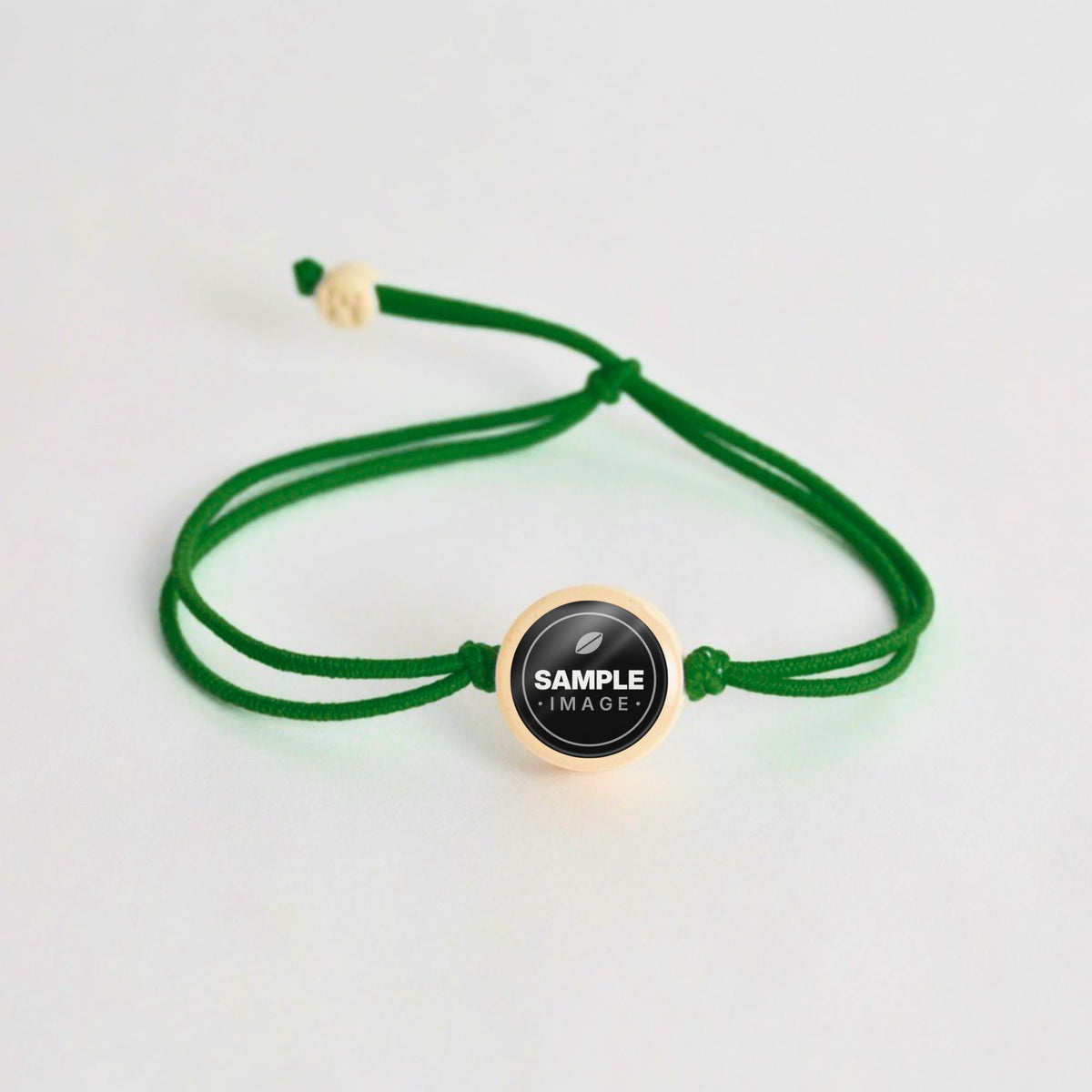 Tap-to-Phone Bracelets on Lite Bungee - Cream Clay Circle