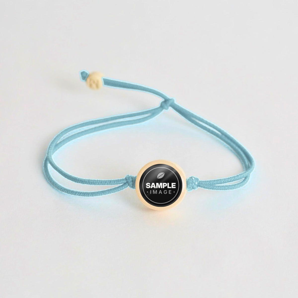 Tap-to-Phone Bracelets on Lite Bungee - Cream Clay Circle