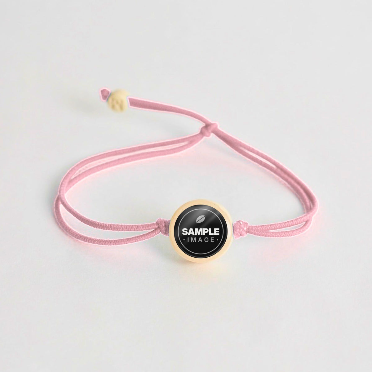 Tap-to-Phone Bracelets on Lite Bungee - Cream Clay Circle