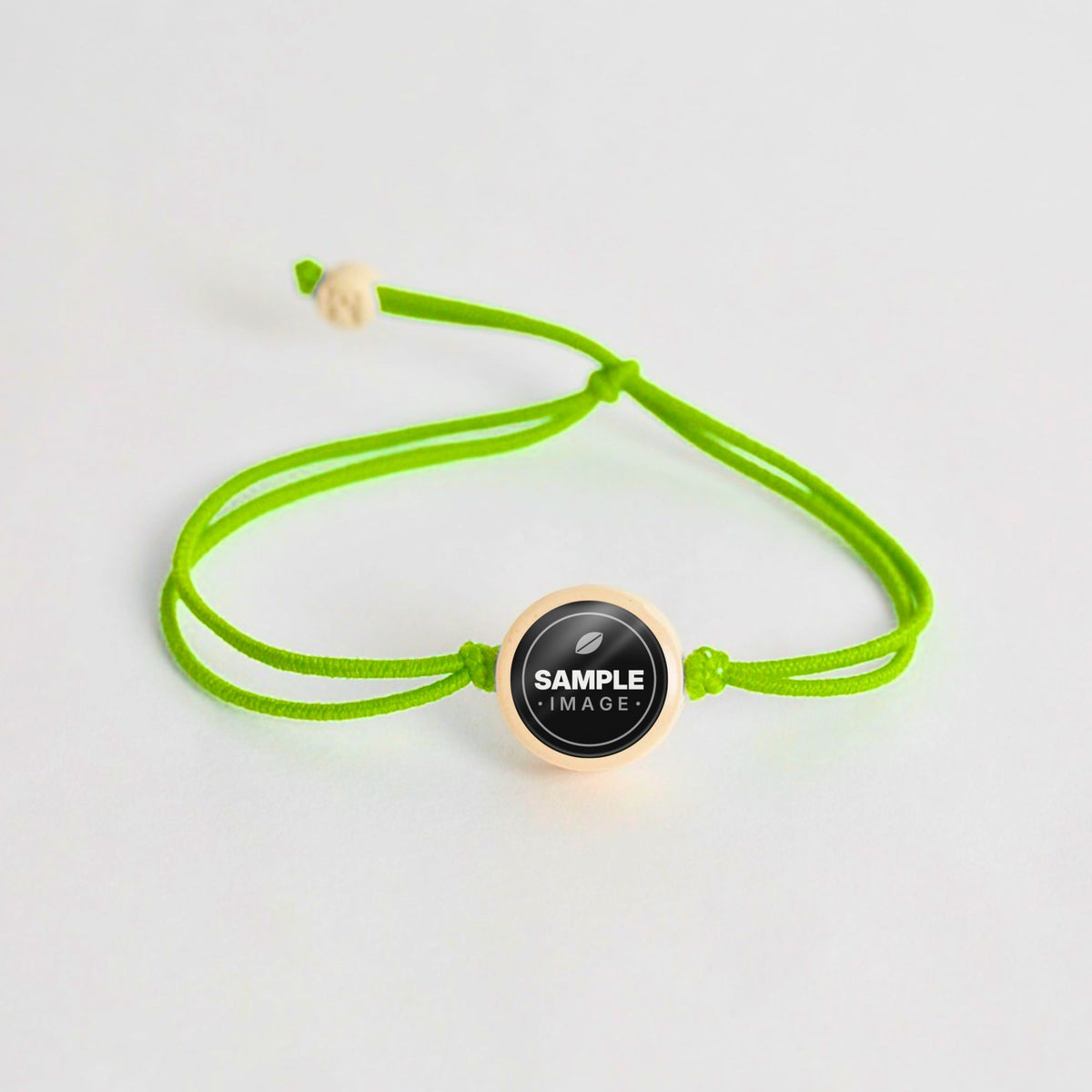 Tap-to-Phone Bracelets on Lite Bungee - Cream Clay Circle