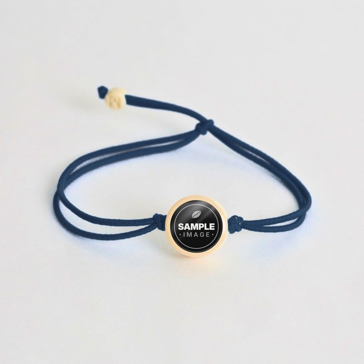 Tap-to-Phone Bracelets on Lite Bungee - Cream Clay Circle