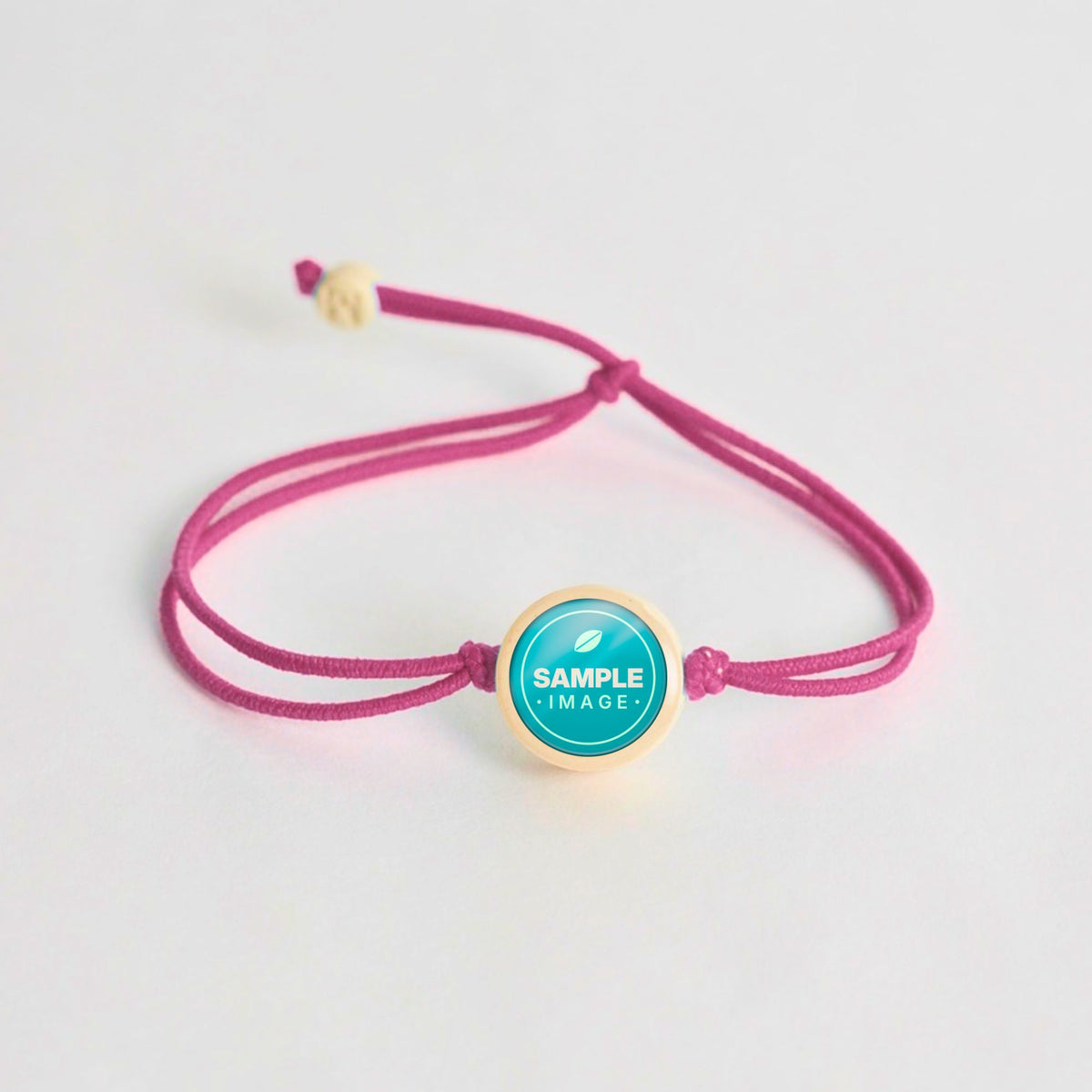 Tap-to-Phone Bracelets on Lite Bungee - Cream Clay Circle