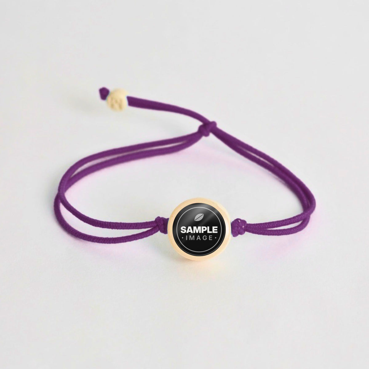 Tap-to-Phone Bracelets on Lite Bungee - Cream Clay Circle