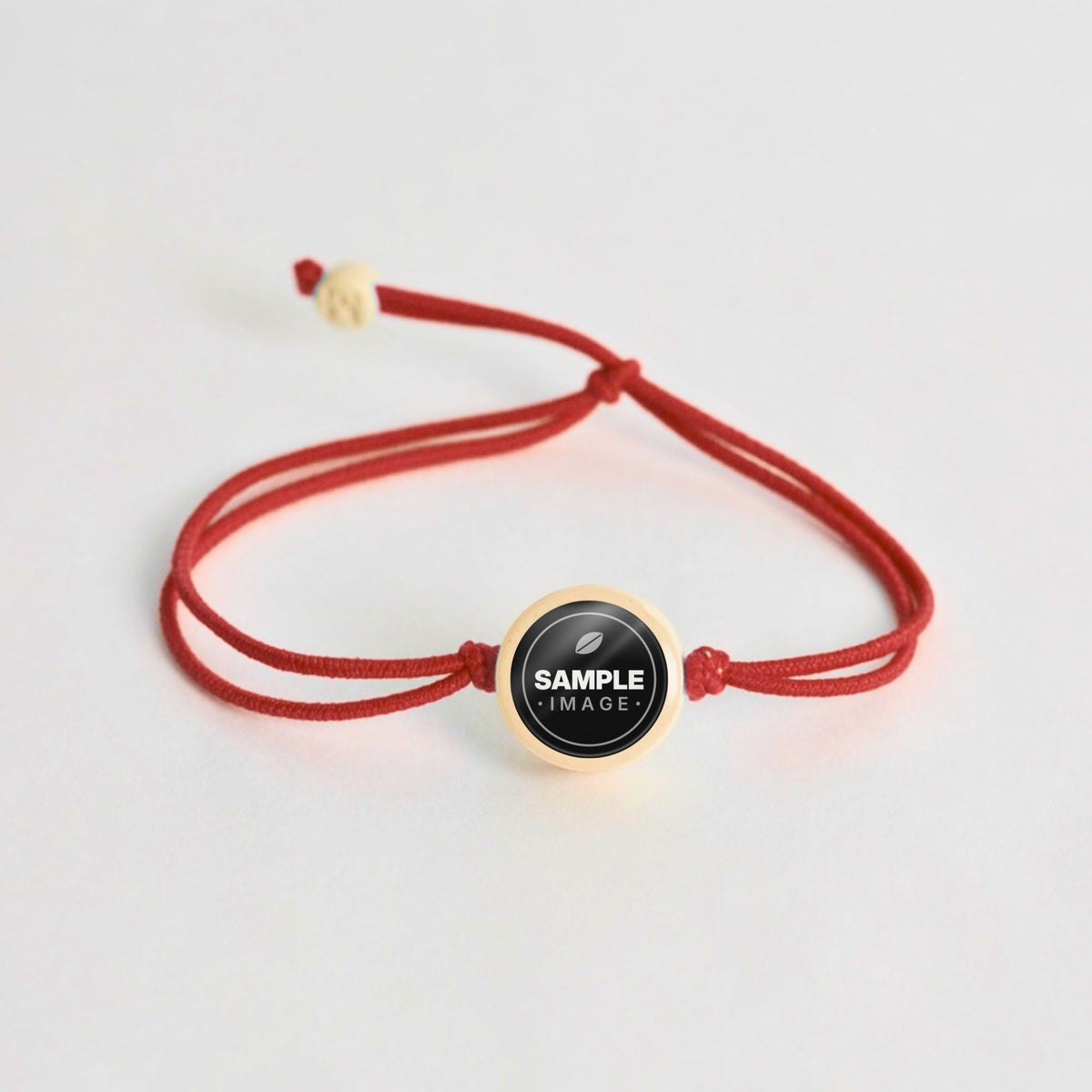 Tap-to-Phone Bracelets on Lite Bungee - Cream Clay Circle