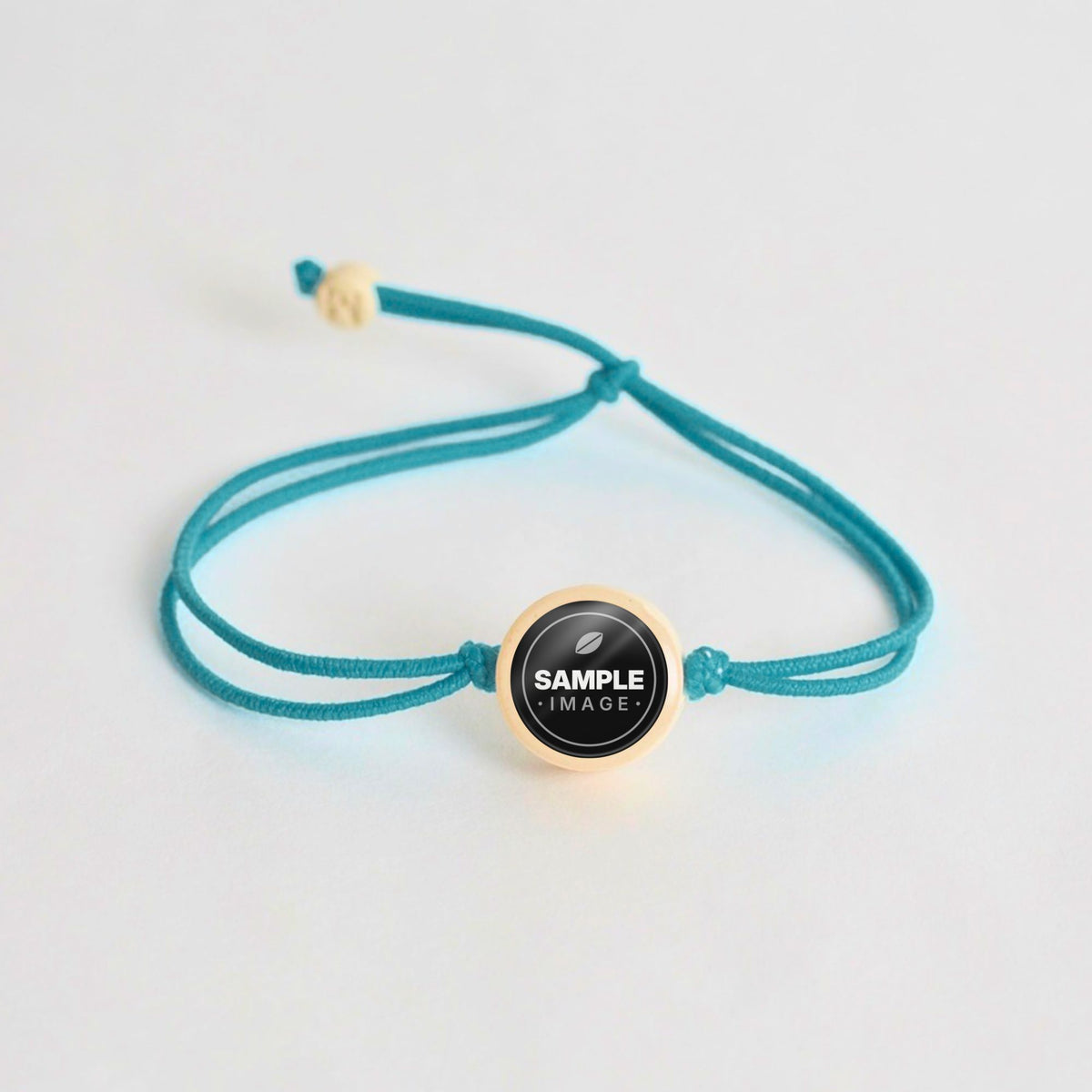 Tap-to-Phone Bracelets on Lite Bungee - Cream Clay Circle