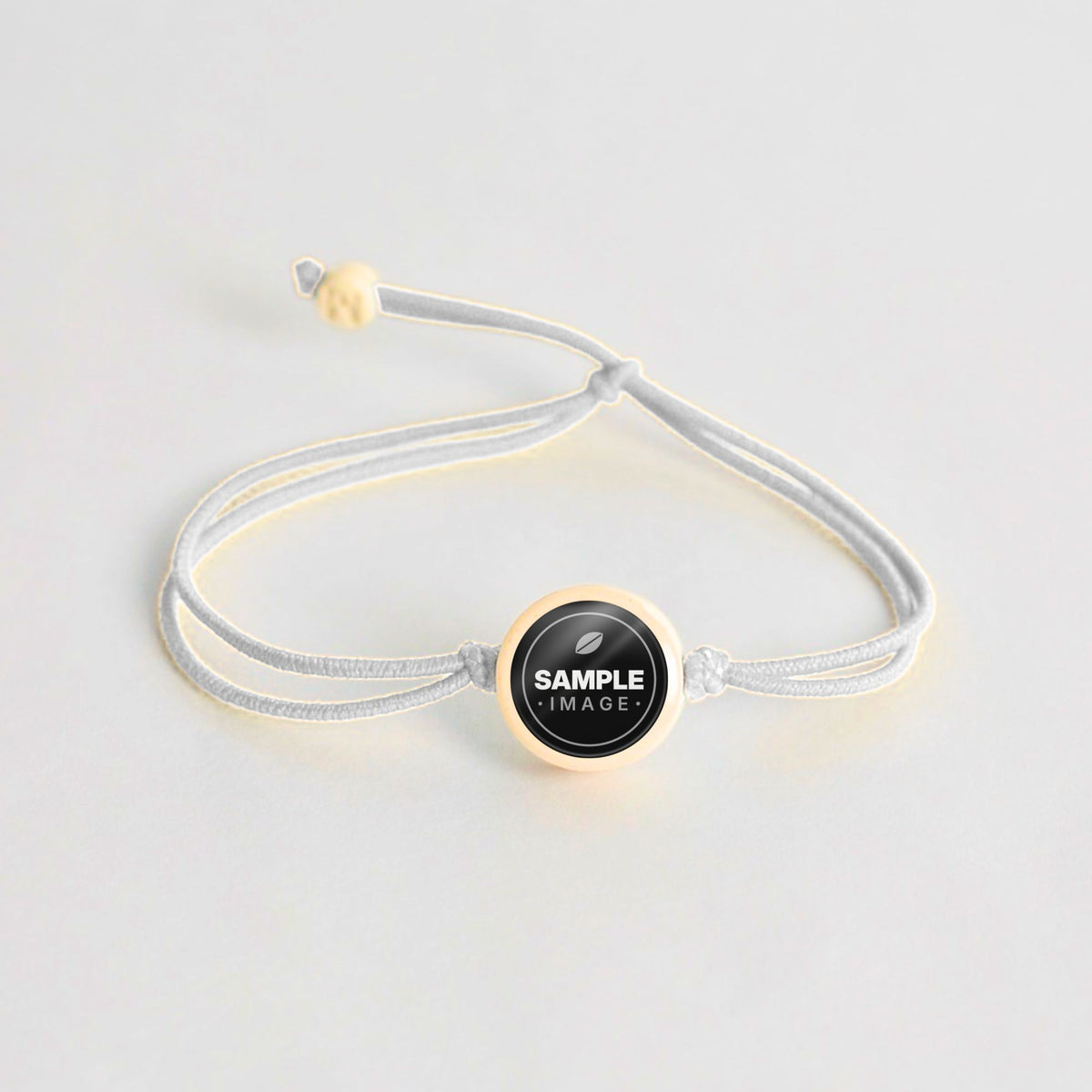 Tap-to-Phone Bracelets on Lite Bungee - Cream Clay Circle