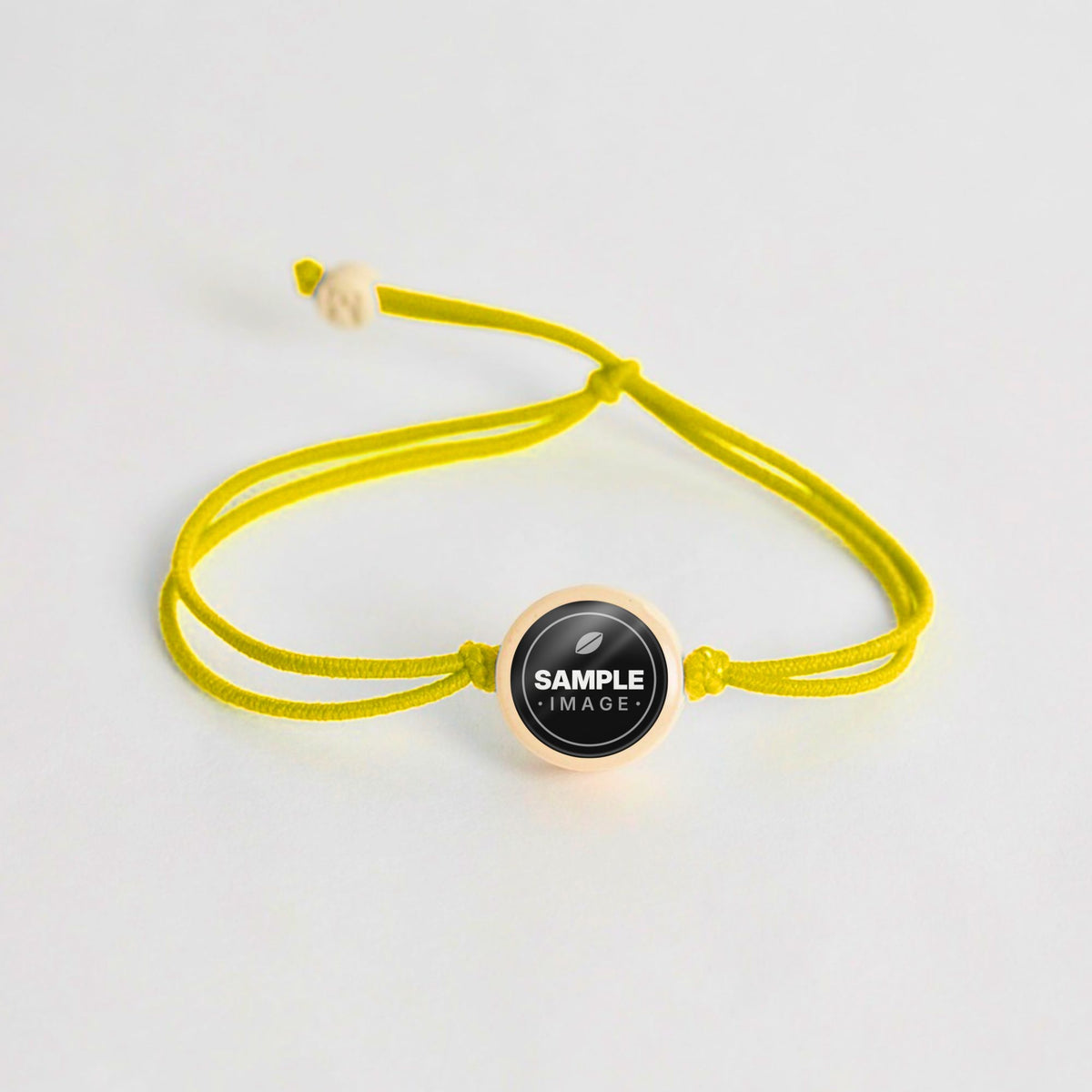 Tap-to-Phone Bracelets on Lite Bungee - Cream Clay Circle