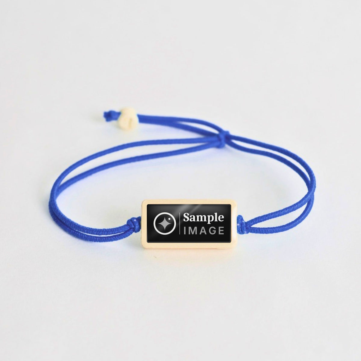 Tap-to-Phone Bracelets on Lite Bungee - Cream Clay Rectangle