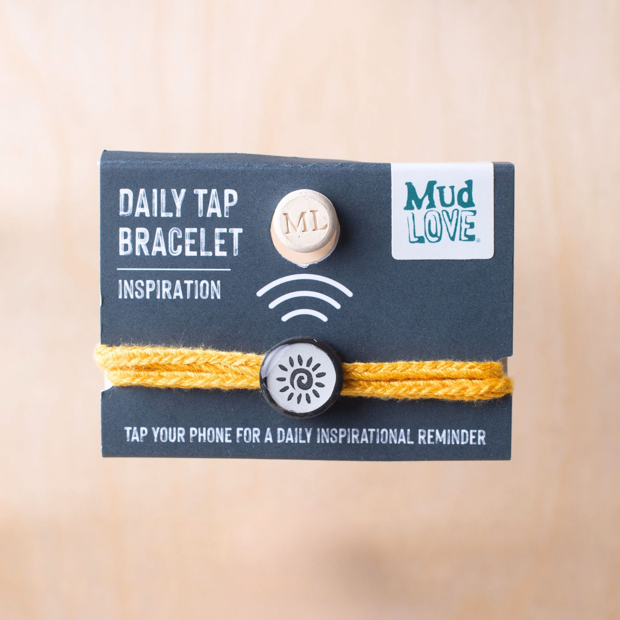 Daily Tap for Inspiration Beacon Bracelet - Sunshine - Woven Cord